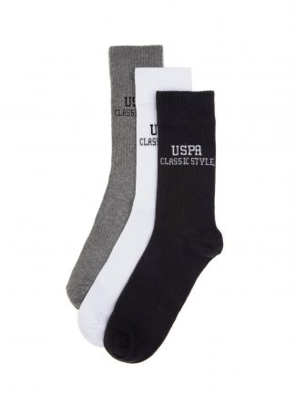 جوراب مردانه مشکی یو اس پولو