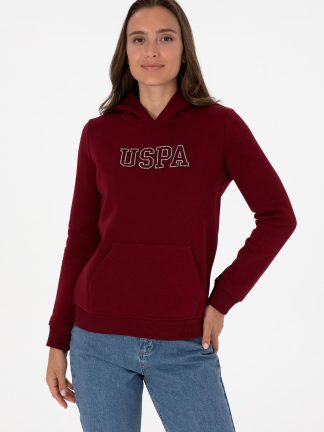 هودی زنانه زرشکی یو اس پولو
