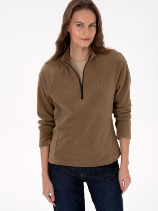سویشرت زنانه خاکی روشن یو اس پولو