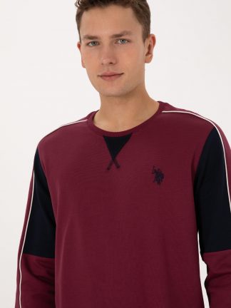 لباس راحتی مردانه آلبالویی یو اس پولو