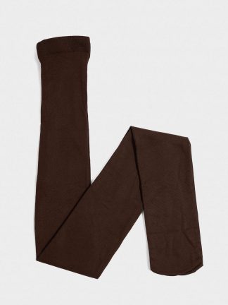 جوراب زنانه قهوه ای تیره دفکتو تصویر ۱