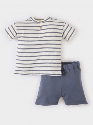 ست لباس نوزادی پسرانه بژ دفکتو