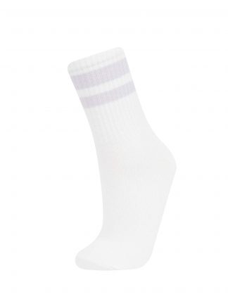 جوراب دخترانه سفید دفکتو تصویر ۱