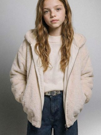 کاپشن دخترانه بژ دفکتو تصویر ۱