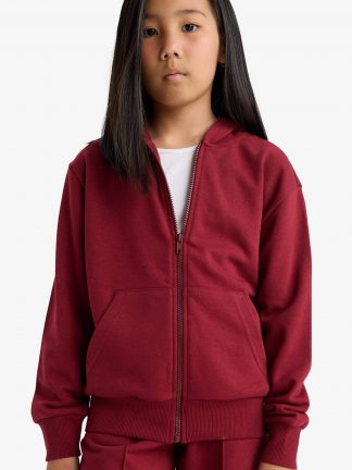 هودی دخترانه زرشکی دفکتو