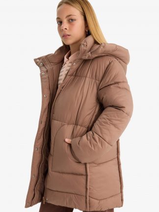 کاپشن دخترانه شتری دفکتو تصویر ۱