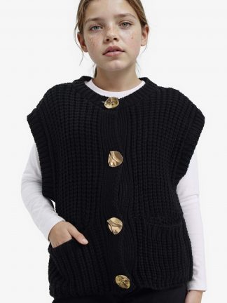 جلیقه دخترانه مشکی دفکتو تصویر ۱