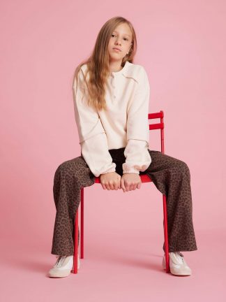 سویشرت دخترانه بژ دفکتو تصویر ۱