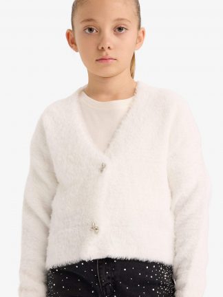 ژاکت دخترانه بژ دفکتو تصویر ۱