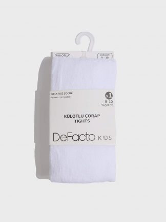 جوراب دخترانه سفید دفکتو تصویر ۱