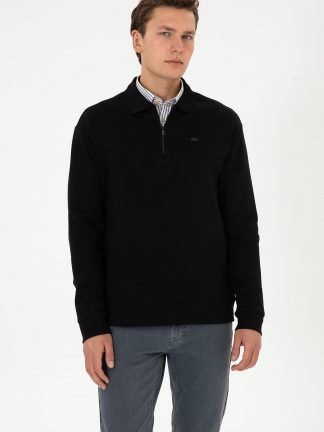 سویشرت مردانه مشکی یو اس پولو