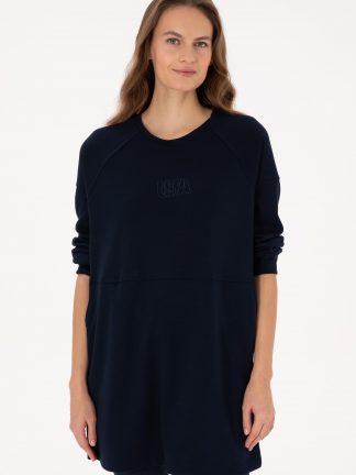 سویشرت زنانه سرمه ای یو اس پولو