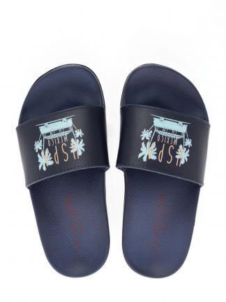 دمپایی پسرانه سرمه ای یو اس پولو