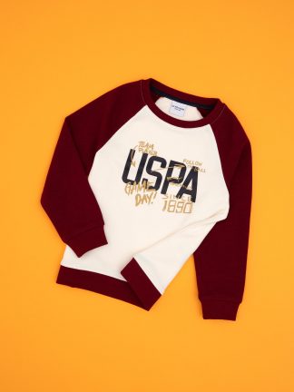 سویشرت پسرانه زرشکی یو اس پولو