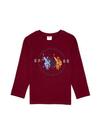 سویشرت پسرانه زرشکی یو اس پولو