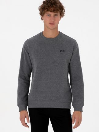 سویشرت مردانه خاکستری تیره یو اس پولو