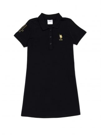 پیراهن دخترانه مشکی یو اس پولو