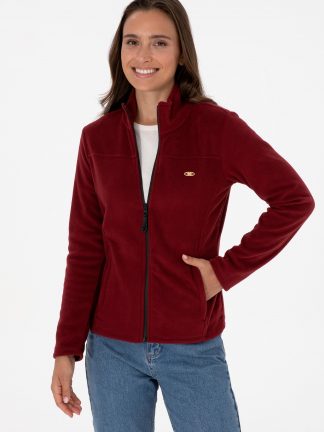 سویشرت زنانه زرشکی یو اس پولو