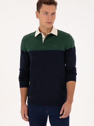 سویشرت مردانه سبز تیره یو اس پولو