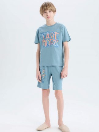 لباس راحتی پسرانه آبی دفکتو تصویر ۱