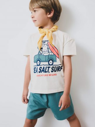 ست لباس نوزاد پسر بژ دفکتو تصویر ۱