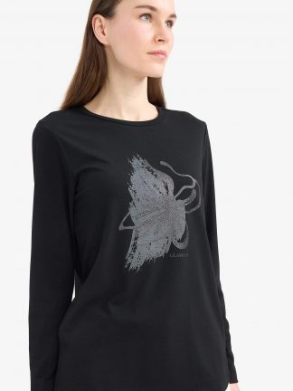 تیشرت زنانه مشکی دفکتو تصویر ۱