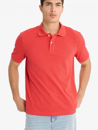 پولوشرت مردانه قرمز دفکتو تصویر ۱