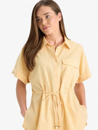 شومیز زنانه زرد دفکتو تصویر ۱