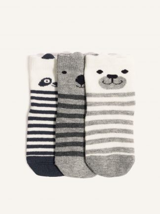 جوراب نوزاد پسر چند رنگ دفکتو تصویر ۱