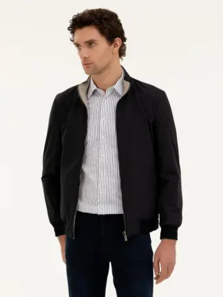 کاپشن مردانه سرمه ای کاشارل تصویر ۱
