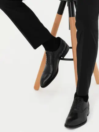 کفش رسمی مردانه کاشارل مدل کلاسیک رنگ مشکی از چرم طبیعی تصویر ۱