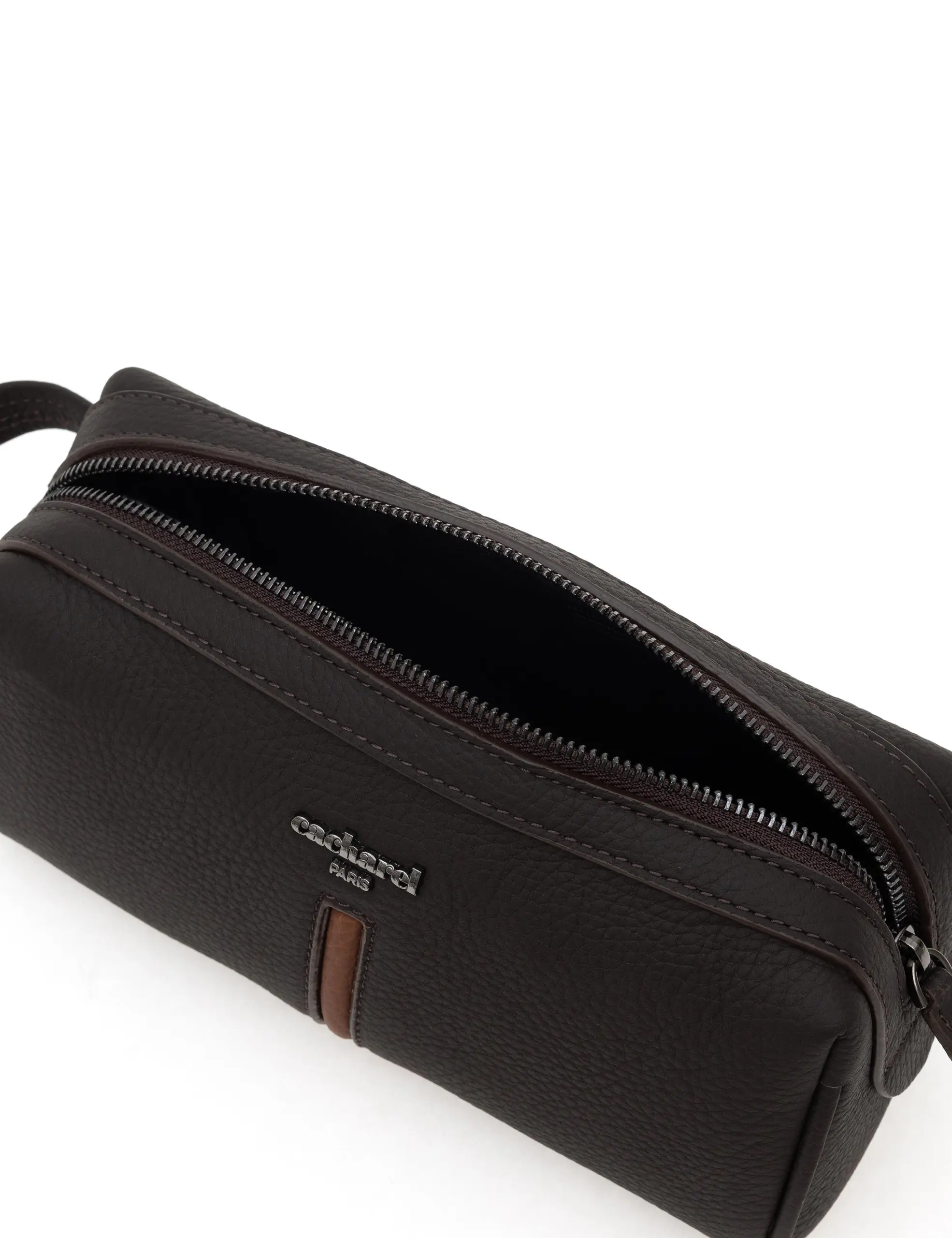کیف دستی مردانه کاشارل چرم طبیعی رنگ قهوهای تصویر ۴
